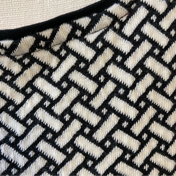 Lands End PETITE black and white herringbone Dress - Picture 5 of 9